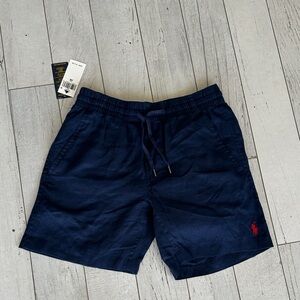 Polo by Ralph Lauren Men's Dark Blue Flat Front Shorts